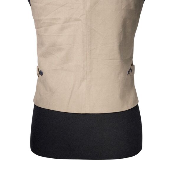 Mens Vest 40R Green Orange Blue Striped Waistcoat Formal Casual Preppy Wedding - Picture 9 of 10